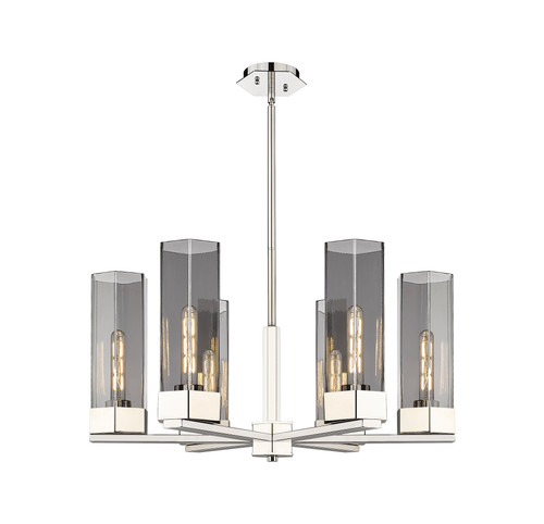 INNOVATIONS 427-6CR-PN-G427-14SM Claverack 6 28.375 inch Chandelier Polished Nickel