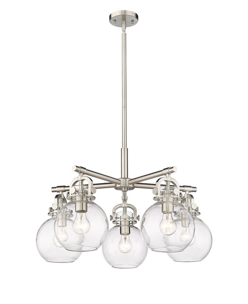 INNOVATIONS 410-5CR-SN-G410-7CL Newton Sphere 5 26 inch Chandelier Satin Nickel