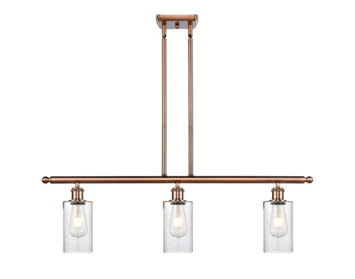 INNOVATIONS 516-3I-AC-G804 Clymer 3 36 inch Island Light Antique Copper