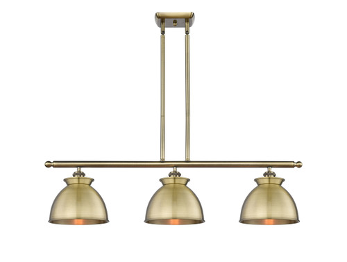 INNOVATIONS 516-3I-AB-M14-AB Adirondack 3 36 inch Island Light Antique Brass INNOVATIONS 516-3I-AB-M14-AB Adirondack 3 36 inch Island Light Antique Brass