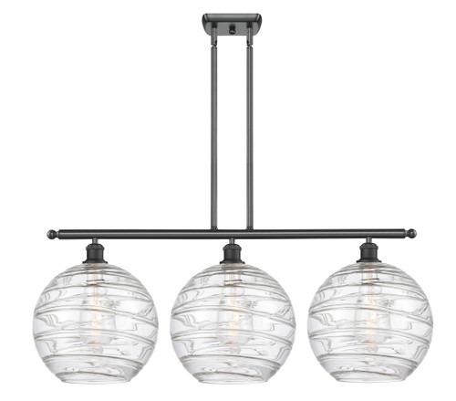 INNOVATIONS 516-3I-BK-G1213-12 Deco Swirl 3 Light 36 inch Island Light Matte Black INNOVATIONS 516-3I-BK-G1213-12 Deco Swirl 3 Light 36 inch Island Light Matte Black