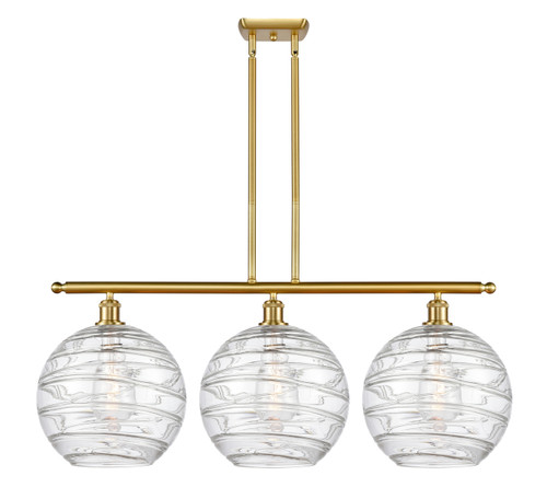 INNOVATIONS 516-3I-SG-G1213-12 Deco Swirl 3 Light 36 inch Island Light Satin Gold INNOVATIONS 516-3I-SG-G1213-12 Deco Swirl 3 Light 36 inch Island Light Satin Gold