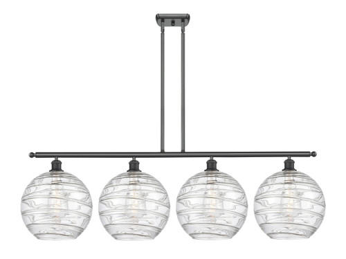 INNOVATIONS 516-4I-BK-G1213-12 Deco Swirl 4 Light 48 inch Island Light Matte Black