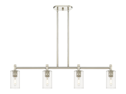 INNOVATIONS 434-4I-PN-G434-7CL Crown Point 4 43.75 inch Island Lighting Polished Nickel