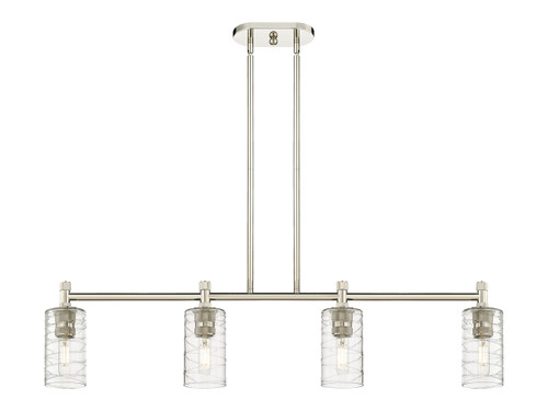 INNOVATIONS 434-4I-PN-G434-7DE Crown Point 4 43.75 inch Island Lighting Polished Nickel INNOVATIONS 434-4I-PN-G434-7DE Crown Point 4 43.75 inch Island Lighting Polished Nickel