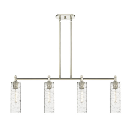 INNOVATIONS 434-4I-PN-G434-12DE Crown Point 4 43.75 inch Island Lighting Polished Nickel INNOVATIONS 434-4I-PN-G434-12DE Crown Point 4 43.75 inch Island Lighting Polished Nickel