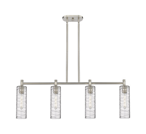 INNOVATIONS 434-4I-SN-G434-12DE Crown Point 4 43.75 inch Island Lighting Satin Nickel