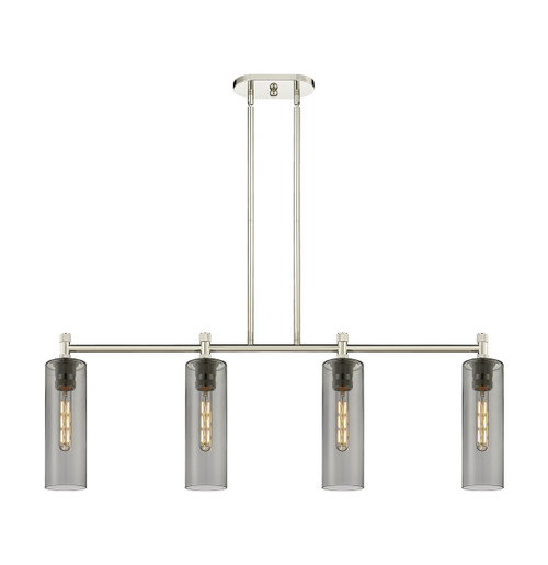INNOVATIONS 434-4I-PN-G434-12SM Crown Point 4 43.75 inch Island Lighting Polished Nickel INNOVATIONS 434-4I-PN-G434-12SM Crown Point 4 43.75 inch Island Lighting Polished Nickel