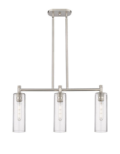 INNOVATIONS 434-3I-PN-G434-12SDY Crown Point 3 30.5 inch Island Lighting Polished Nickel INNOVATIONS 434-3I-PN-G434-12SDY Crown Point 3 30.5 inch Island Lighting Polished Nickel