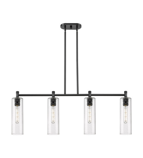 INNOVATIONS 434-4I-BK-G434-12SDY Crown Point 4 43.75 inch Island Lighting Matte Black