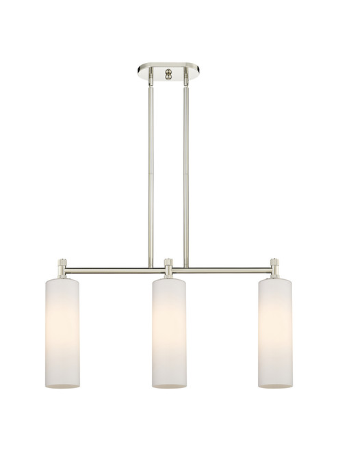 INNOVATIONS 434-3I-PN-G434-12WH Crown Point 3 30.5 inch Island Lighting Polished Nickel