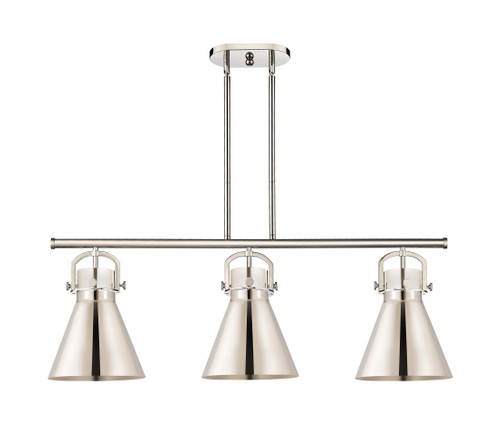 INNOVATIONS 410-3I-PN-M411-10PN Newton Cone 3 42 inch Island Lighting Polished Nickel