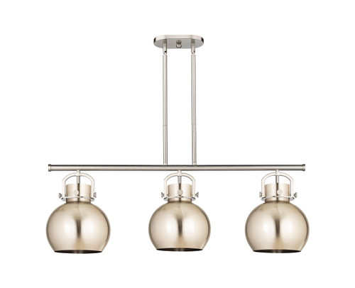 INNOVATIONS 410-3I-SN-M410-10SN Newton Sphere 3 42 inch Island Lighting Satin Nickel