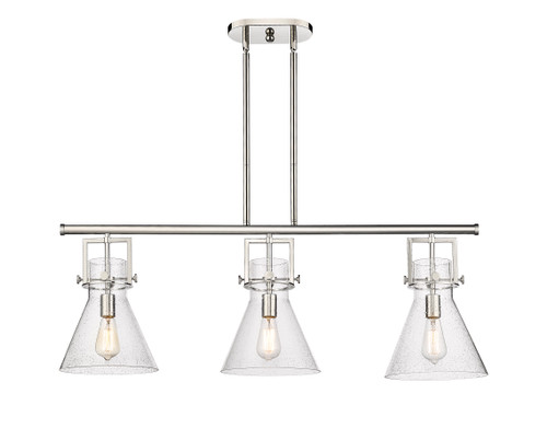 INNOVATIONS 411-3I-PN-G411-10SDY Newton Cone 3 41.5 inch Island Lighting Polished Nickel INNOVATIONS 411-3I-PN-G411-10SDY Newton Cone 3 41.5 inch Island Lighting Polished Nickel