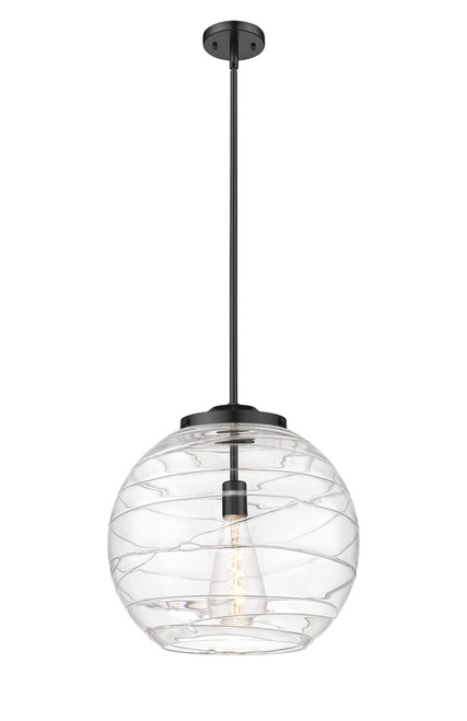INNOVATIONS 221-1S-BK-G1213-16-BB-95-LED Deco Swirl 1 Light 15.75 inch Pendant Matte Black