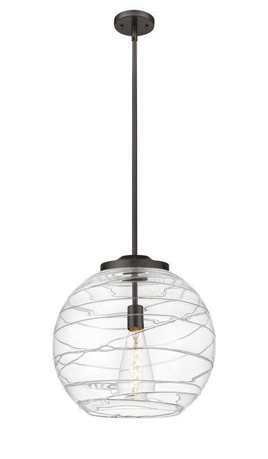 INNOVATIONS 221-1S-OB-G1213-16-BB-95-LED Deco Swirl 1 Light 15.75 inch Pendant Oil Rubbed Bronze