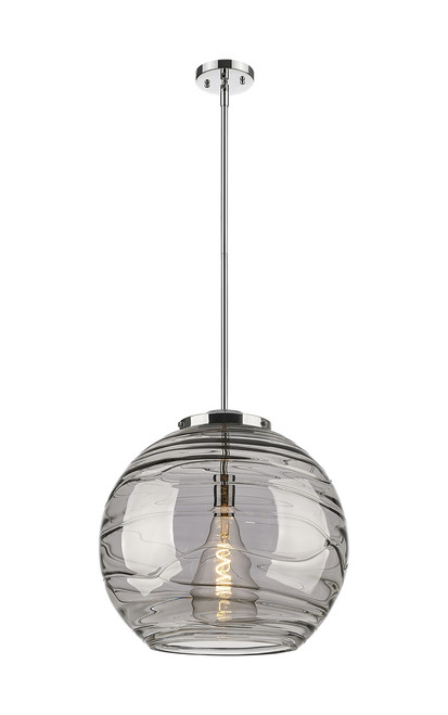 INNOVATIONS 221-1S-PC-G1213-18SM Deco Swirl 1 Light 17.875 inch Pendant Polished Chrome