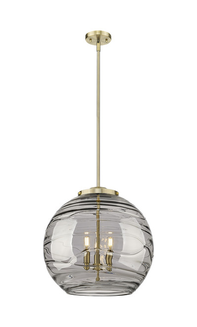 INNOVATIONS 221-3S-AB-G1213-18SM Deco Swirl 3 Light 17.875 inch Pendant Antique Brass
