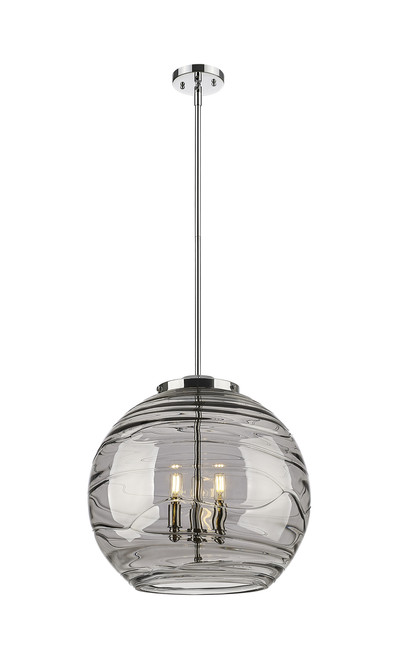 INNOVATIONS 221-3S-PC-G1213-18SM Deco Swirl 3 Light 17.875 inch Pendant Polished Chrome