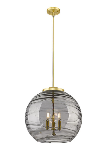 INNOVATIONS 221-3S-SG-G1213-18SM Deco Swirl 3 Light 17.875 inch Pendant Satin Gold