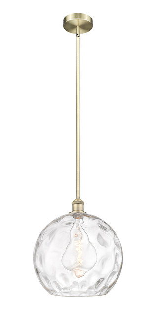INNOVATIONS 616-1S-AB-G1215-14 Athens Water Glass 1 Light 13.75 inch Pendant Antique Brass