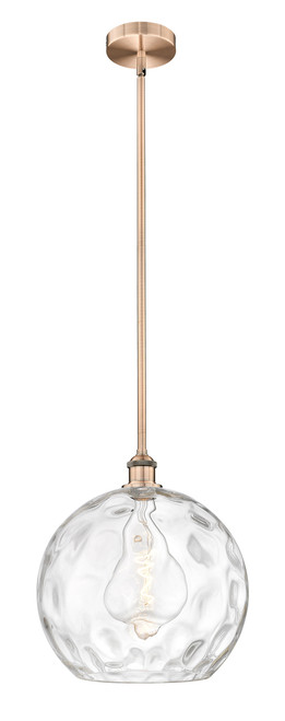 INNOVATIONS 616-1S-AC-G1215-14 Athens Water Glass 1 Light 13.75 inch Pendant Antique Copper