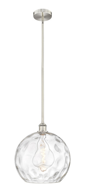 INNOVATIONS 616-1S-SN-G1215-14 Athens Water Glass 1 Light 13.75 inch Pendant Brushed Satin Nickel