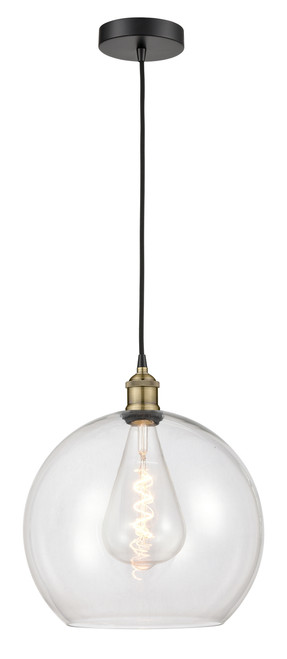 INNOVATIONS 616-1P-BAB-G122-14 Athens 1 13.75 inch Pendant Black Antique Brass