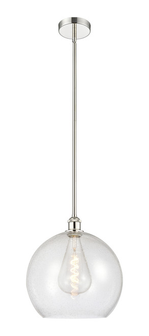 INNOVATIONS 616-1S-PN-G124-14 Athens 1 Light 13.75 inch Pendant Polished Nickel