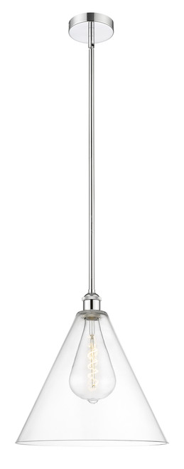 INNOVATIONS 616-1S-PC-GBC-162 Edison Cone 1 Light 16 inch Pendant Polished Chrome