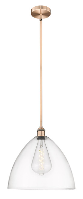 INNOVATIONS 616-1S-AC-GBD-162 Edison Dome 1 Light 16 inch Pendant Antique Copper