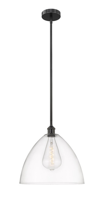 INNOVATIONS 616-1S-BK-GBD-162 Edison Dome 1 Light 16 inch Pendant Matte Black