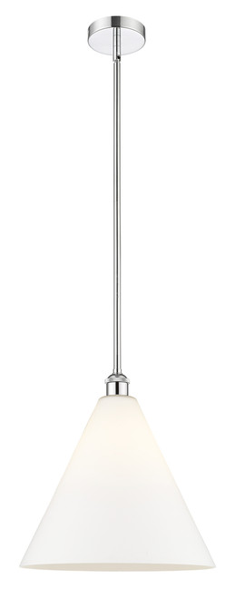 INNOVATIONS 616-1S-PC-GBC-161 Edison Cone 1 Light 16 inch Pendant Polished Chrome