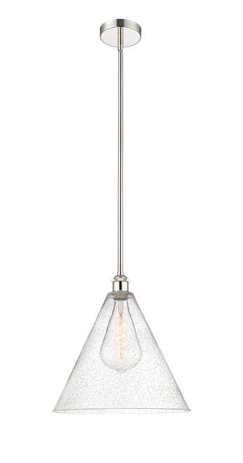 INNOVATIONS 616-1S-PN-GBC-164 Edison Cone 1 Light 16 inch Pendant Polished Nickel
