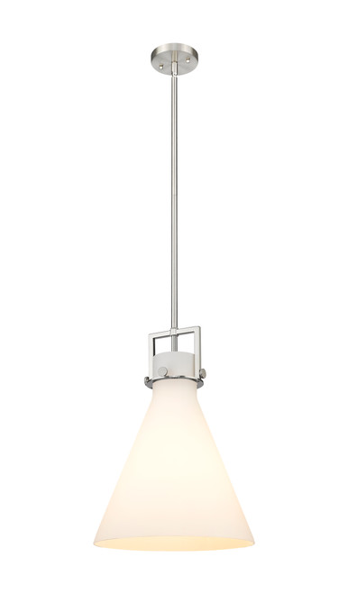 INNOVATIONS 411-1SL-SN-G411-14WH Newton Cone 1 14 inch Pendant Brushed Satin Nickel