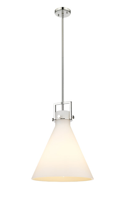INNOVATIONS 411-1SL-PN-G411-16WH Newton Cone 1 16 inch Pendant Polished Nickel