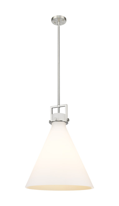 INNOVATIONS 411-1SL-SN-G411-18WH Newton Cone 1 18 inch Pendant Brushed Satin Nickel