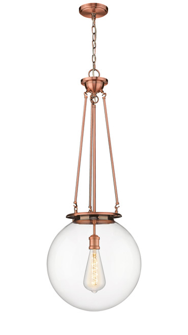 INNOVATIONS 221-1P-AC-G202-16 Beacon 1 16 inch Pendant Antique Copper