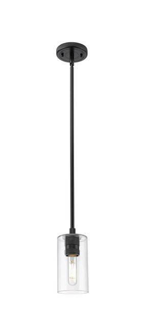 INNOVATIONS 434-1S-BK-G434-7CL Crown Point 1 4.5 inch Pendant Matte Black