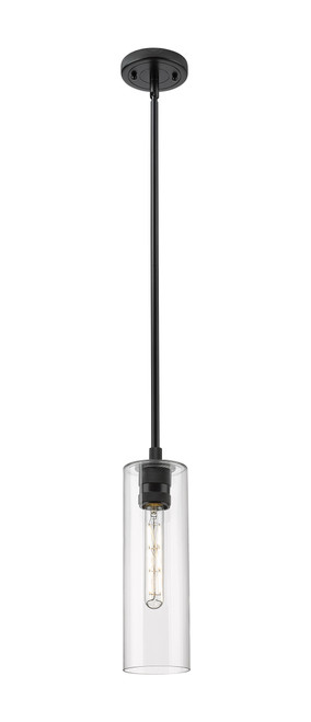 INNOVATIONS 434-1S-BK-G434-12CL Crown Point 1 4.5 inch Pendant Matte Black