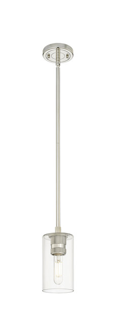 INNOVATIONS 434-1S-PN-G434-7CL Crown Point 1 4.5 inch Pendant Polished Nickel