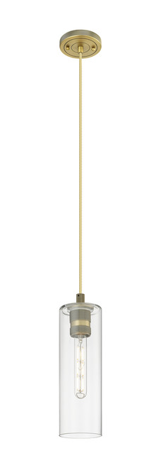 INNOVATIONS 434-1P-BB-G434-12CL Crown Point 1 4.5 inch Pendant Brushed Brass