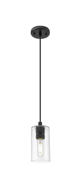 INNOVATIONS 434-1P-BK-G434-7CL Crown Point 1 4.5 inch Pendant Matte Black