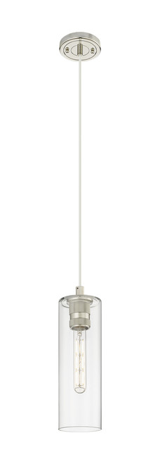 INNOVATIONS 434-1P-PN-G434-12CL Crown Point 1 4.5 inch Pendant Polished Nickel