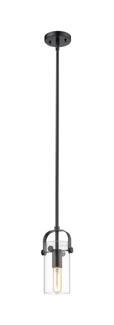 INNOVATIONS 423-1S-BK-G423-7CL Pilaster II Cylinder 1 5 inch Pendant Matte Black