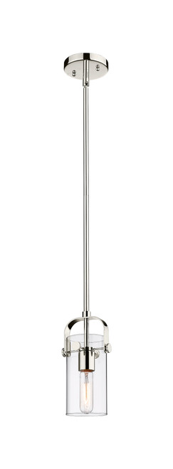 INNOVATIONS 423-1S-PN-G423-7CL Pilaster II Cylinder 1 5 inch Pendant Polished Nickel