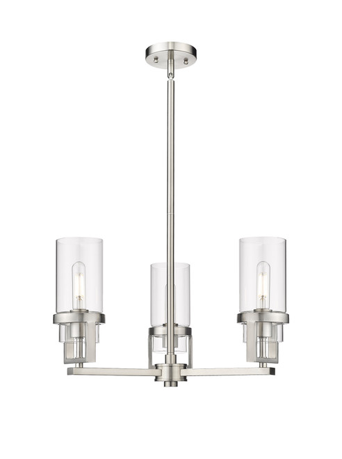 INNOVATIONS 426-3CR-SN-G426-8CL Utopia 3 21.5 inch Pendant Satin Nickel INNOVATIONS 426-3CR-SN-G426-8CL Utopia 3 21.5 inch Pendant Satin Nickel
