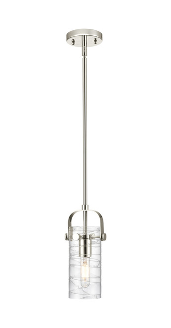 INNOVATIONS 423-1S-PN-G423-7DE Pilaster II Cylinder 1 5 inch Pendant Polished Nickel
