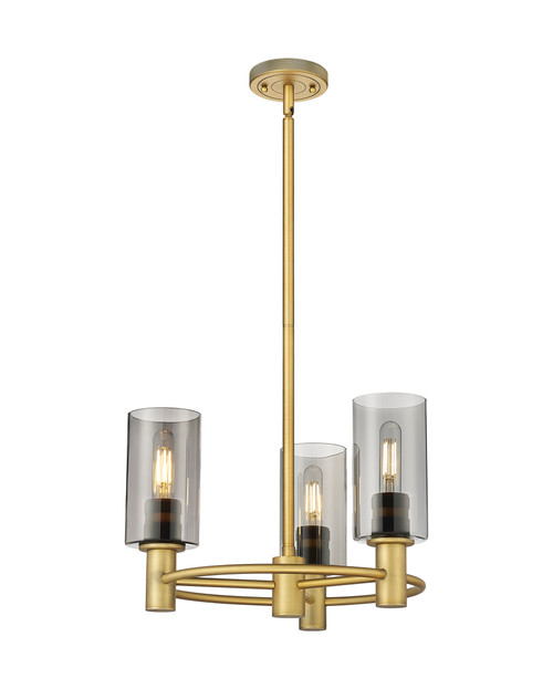 INNOVATIONS 434-3CR-BB-G434-7SM Crown Point 3 18 inch Pendant Brushed Brass