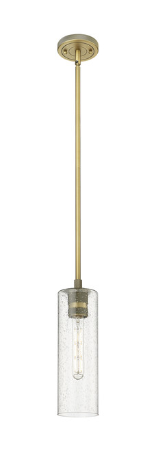 INNOVATIONS 434-1S-BB-G434-12SDY Crown Point 1 4.5 inch Pendant Brushed Brass